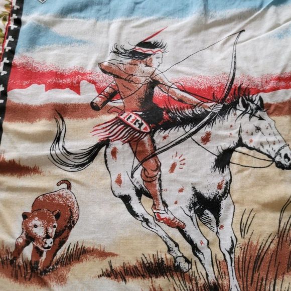 Vintage Native Fabric with hooks for display. - Picture 3 of 9